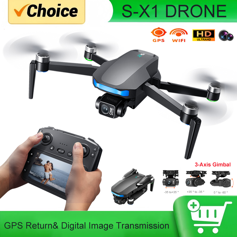 Fpv Drone Camera - Drone GPS S-X1 MAX dengan Gimbal
