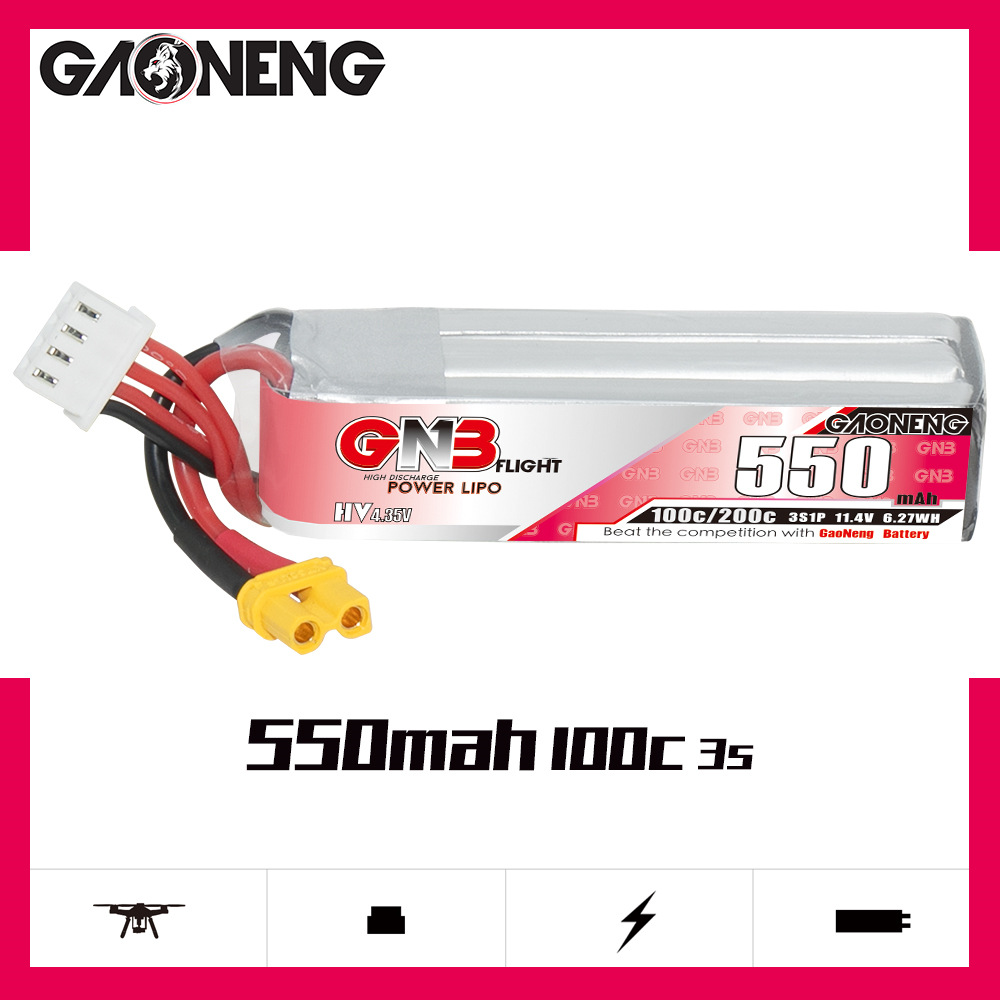GNB HV 11.4V 550MAh 100C/200C  - Fpv Drone Battery ulasan dan harga